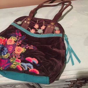 Embroidered Brightly Colored Lucky Brand purse